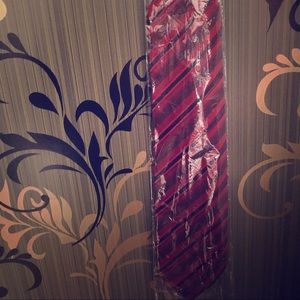 Red and Black Striped Tie
